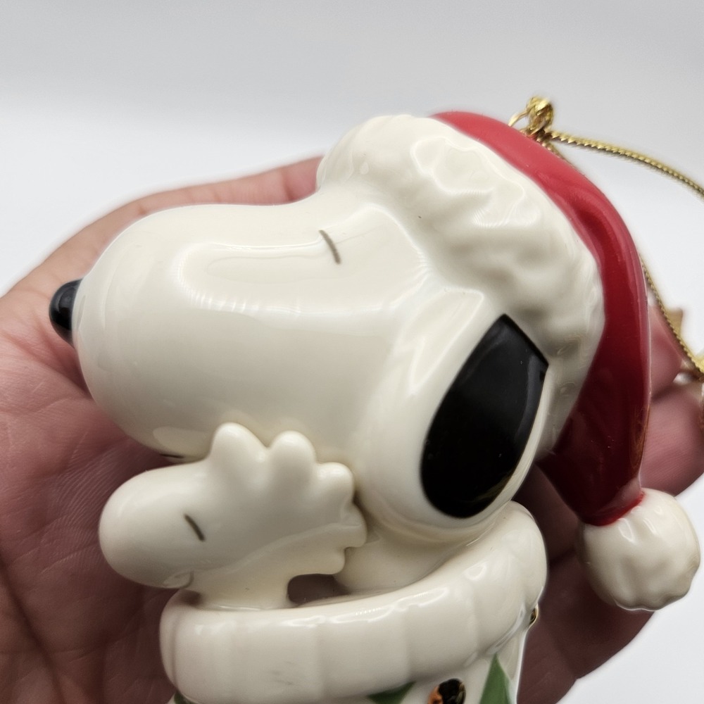 Lenox Peanuts Snoopy Stocking Christmas Hanging Ornament 2003 MPN 6237853 - Picture 12 of 16